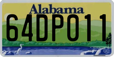 AL license plate 64DP011