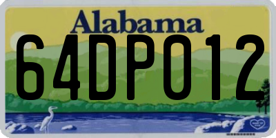 AL license plate 64DP012