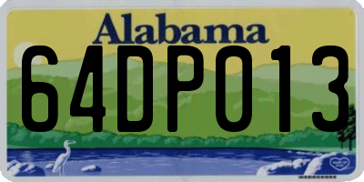 AL license plate 64DP013