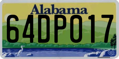 AL license plate 64DP017