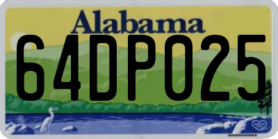 AL license plate 64DP025