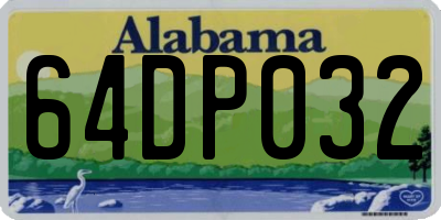 AL license plate 64DP032