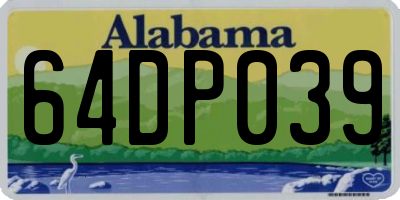 AL license plate 64DP039