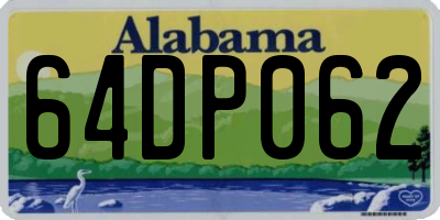 AL license plate 64DP062