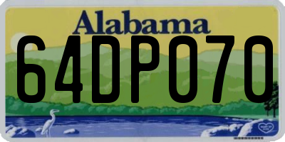 AL license plate 64DP070
