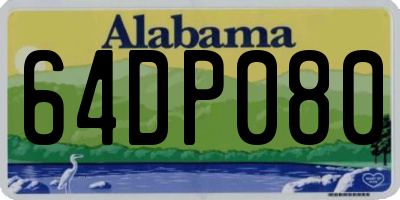 AL license plate 64DP080