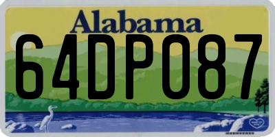 AL license plate 64DP087