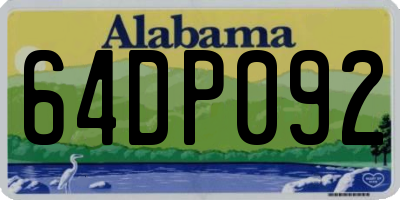 AL license plate 64DP092