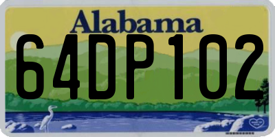 AL license plate 64DP102