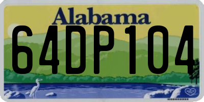 AL license plate 64DP104