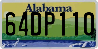 AL license plate 64DP110