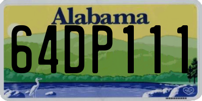 AL license plate 64DP111
