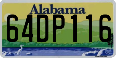 AL license plate 64DP116