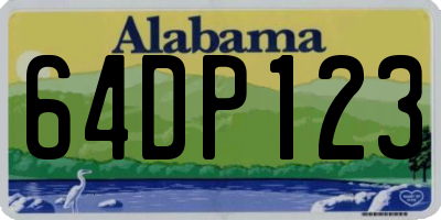 AL license plate 64DP123