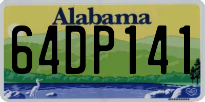 AL license plate 64DP141