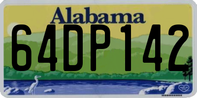 AL license plate 64DP142