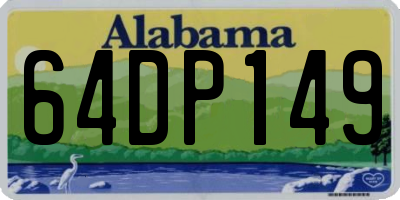 AL license plate 64DP149