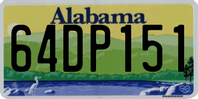 AL license plate 64DP151