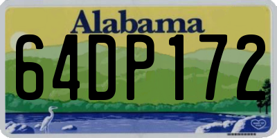 AL license plate 64DP172
