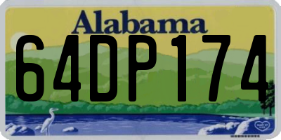 AL license plate 64DP174