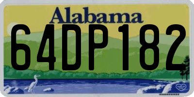 AL license plate 64DP182