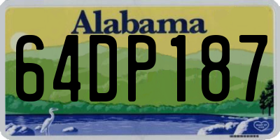 AL license plate 64DP187