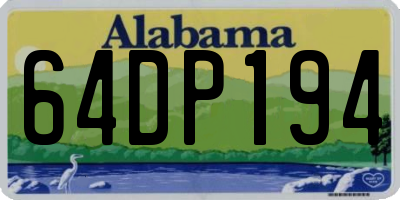 AL license plate 64DP194