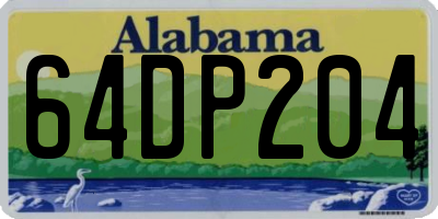 AL license plate 64DP204