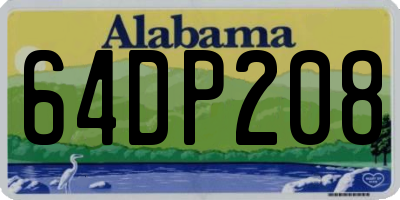 AL license plate 64DP208