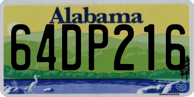 AL license plate 64DP216