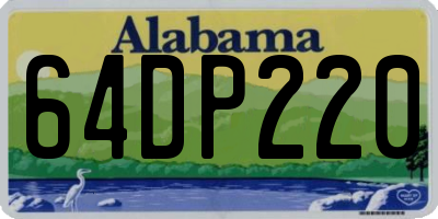 AL license plate 64DP220