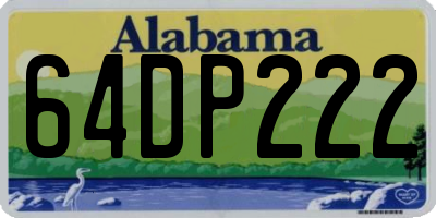 AL license plate 64DP222