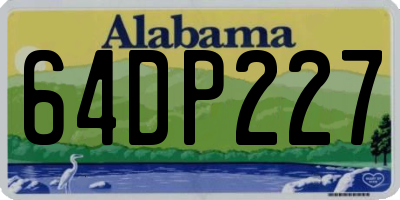 AL license plate 64DP227