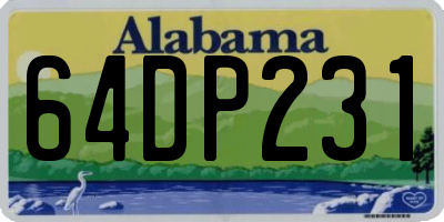 AL license plate 64DP231