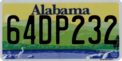 AL license plate 64DP232