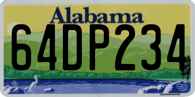 AL license plate 64DP234