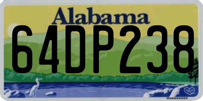 AL license plate 64DP238