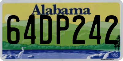 AL license plate 64DP242