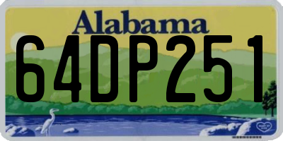 AL license plate 64DP251