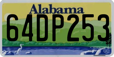 AL license plate 64DP253