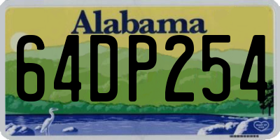 AL license plate 64DP254