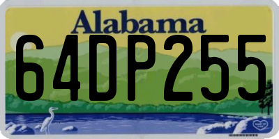 AL license plate 64DP255