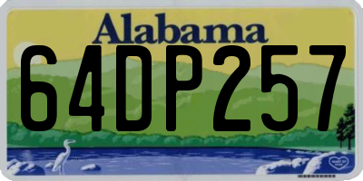 AL license plate 64DP257