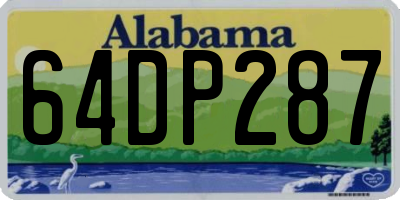 AL license plate 64DP287
