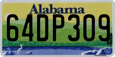 AL license plate 64DP309