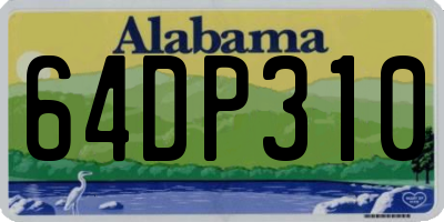 AL license plate 64DP310