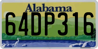 AL license plate 64DP316