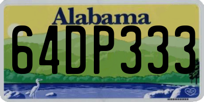 AL license plate 64DP333