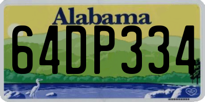 AL license plate 64DP334
