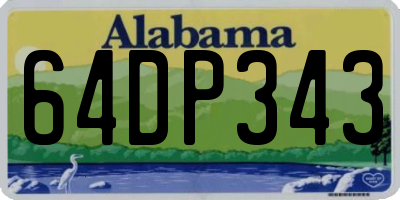 AL license plate 64DP343